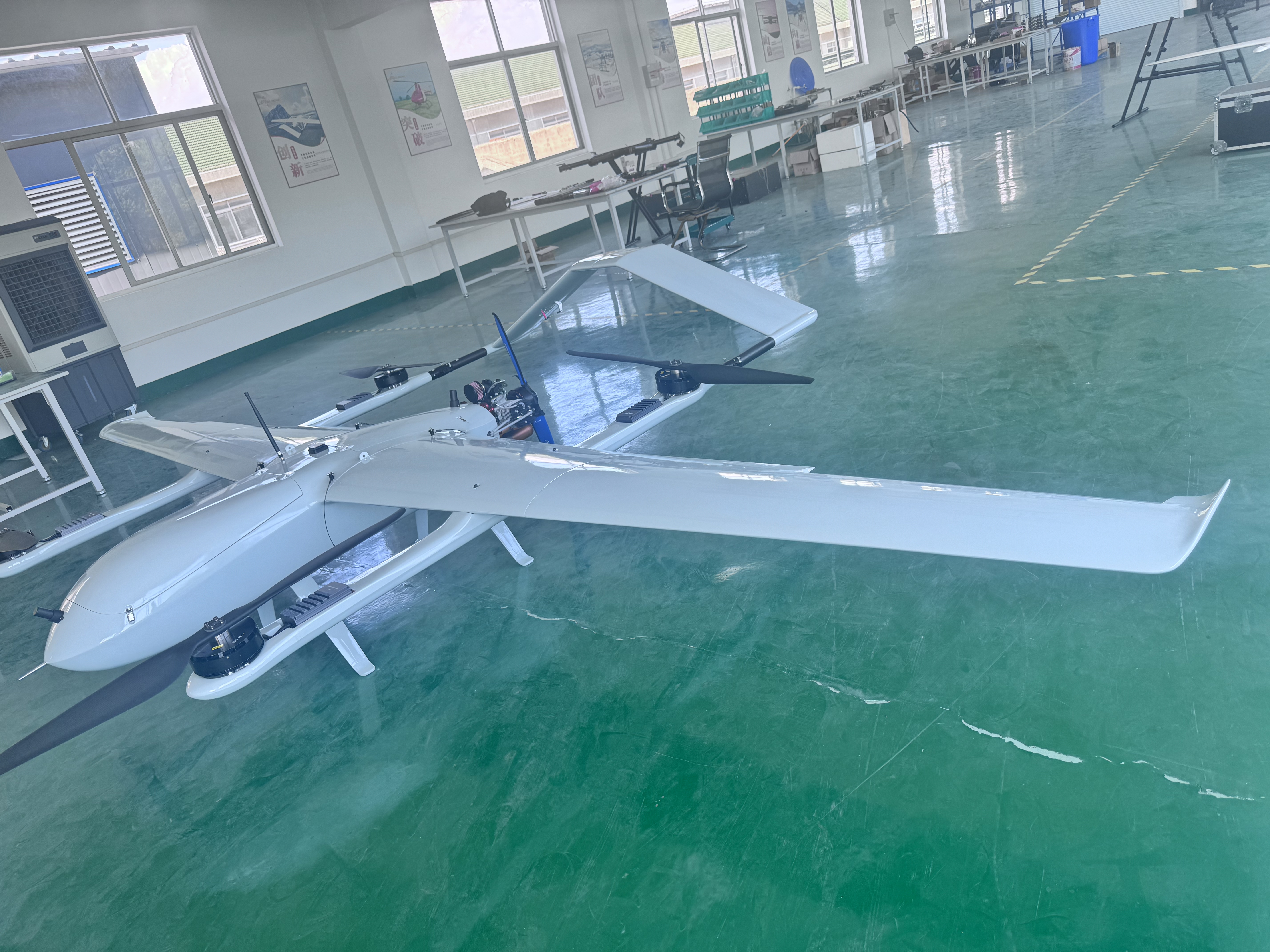 Wingspan 6m Drone Large Oil-powered VTOL Composite Wing UAV Platform